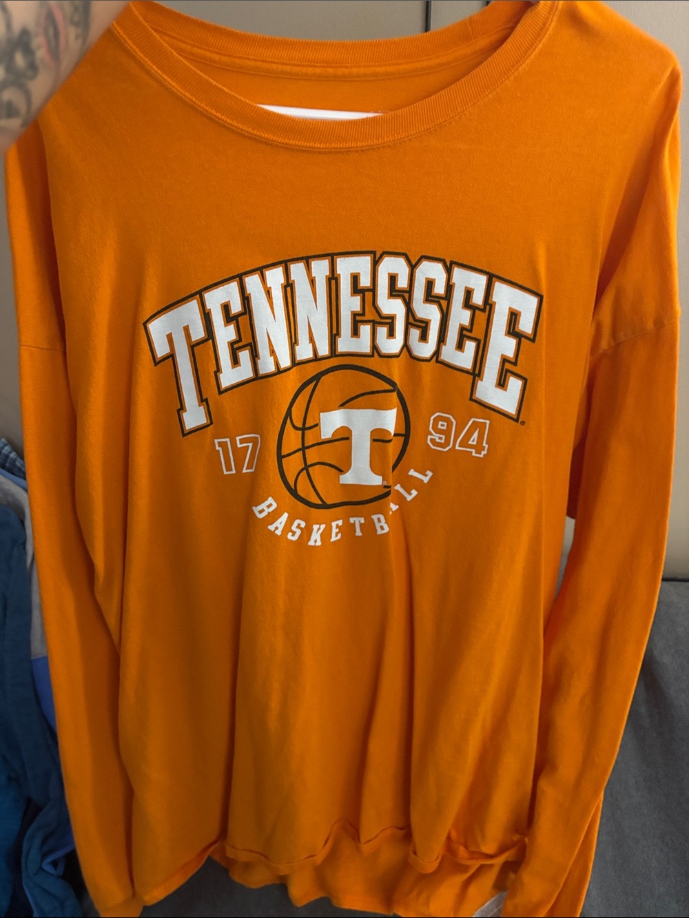 Tennessee Basketball Long Sleeve Tee - Orange